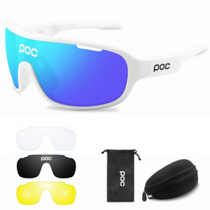 <span class=keywords><strong>Lunettes</strong></span> de vélo de montagne MTB Cycle Eyewear 4 Lentilles Set Cycling Glasses Bike Sport <span class=keywords><strong>POC</strong></span> Sunglasses - Product Image 5
