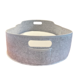 Felt <strong>Moses</strong> <strong>Basket</strong> Baby Changing <strong>Basket</strong> With Soft Baby Changing Pad - Product Image 3