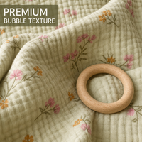 Tissu en double gaze 100% coton, tissu en mousseline biologique, imprimé sur mesure pour couverture d'emmaillotage pour bébé, pyjamas, serviette de toilette