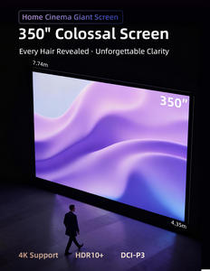 OEM โปรเจ็คเตอร์อัจฉริยะ ODM 4K, โปรเจ็คเตอร์อัจฉริยะกูเกิ้ลทีวี4K โปรเจ็คเตอร์ความคมชัดระดับ Full HD Wi-Fi ภาพยนตร์ Google โปรเจคเตอร์กลางแจ้ง1080P การศึกษา - Product Image 4