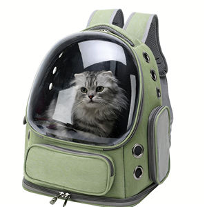 Kişiselleştirilmiş Şık Taşınabilir Nefes Alabilen Oxford Kumaşlı Şeffaf Pencereli Evcil Hayvan Sırt Çantası (Dış Mekan Kullanımı İçin) - Product Image 1