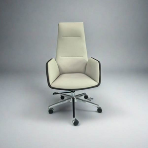 Chaise de bureau simple en bois avec roulettes pivotantes et accoudoirs fixes pour un usage quotidien - Product Image 3