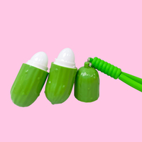 Schattige komkommer-vormige biologische herstellende hydraterende lippenbalsem verpakking 5,4g, aangepaste private label verpakking
