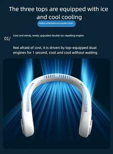 Ventilateur de cou portable rechargeable USB mini, nouveautés 2025, pour l'extérieur, produits tendance, vente en gros - Product Image 4