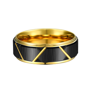 China Leverancier Mode Sieraden Sex Mannen Ring Haan Ring Mannen Vinger Wolfraam Haan Met Groef - Product Image 2