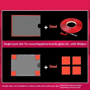 Support <span class=keywords><strong>de</strong></span> signalisation A4 en acrylique transparent avec fente pour carte, cadre d'affichage publicitaire pour restaurant, commerce <span class=keywords><strong>de</strong></span> détail, bureau 2026 - Product Image 2