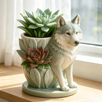 Nouvelles idées : moules en silicone en forme d'animaux pour la fabrication de porte-bougies en ciment, de coupelles en plâtre, de coupelles de rangement en résine, et de décorations pour pots de fleurs.