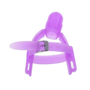 Nontoxic Silicone Baby Teether Kids Child Wrist Band Finger Guard Protector Stop Bite Thumb Sucking