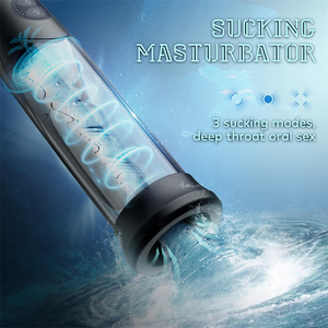 Pompa Penis mandi air-Masturbator pria dengan 3 mode pompa mainan seks pria pompa & pembesar untuk Spa kontol dalam air - Product Image 3