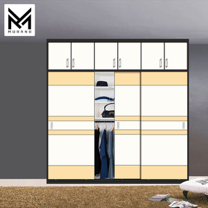 שקופיות מראה ארון דלת מותאם אישית חדר שינה זוגי לשלושה ארבעה Mdf ארון הזזה ארון דלת ארון - Product Image 3