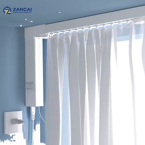 Rail de rideau motorisé intelligent <span class=keywords><strong>Tuya</strong></span> WiFi en aluminium avec télécommande et commande vocale pour l'automatisation de la maison et du salon - Product Image 1