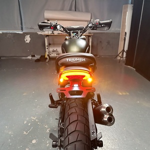 Portatarga Pieghevole con Luci LED di Segnalazione e DRL per Triumph Speed 400 <span class=keywords><strong>Scrambler</strong></span> 400X 2024-2025 - Product Image 2