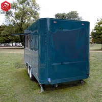 Fenêtre de concession de remorque de cuisine mobile durable avec remorque de camion de nourriture de vente de hot-dogs et de crème glacée