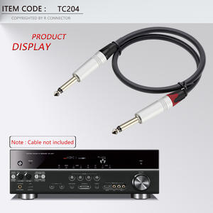 Rojo Negro Macho Jack Soldadura 6,35mm Mono Audio Video Cable Adaptador Conector - Product Image 4