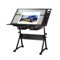 Bureau et chaise d'école pour tirage professionnel avec amplement d'espace de rangement et angle de bureau réglable