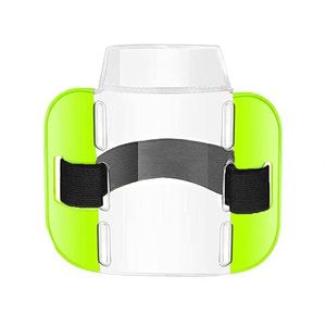 Sporting Clear Arm Band Vertical Vinyl Holder Credit Card Size Badge With <b>Adjustable</b> Reflective <b>Strap</b> - Product Image 5