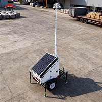 Wasserdichter Flexibler Mobiler Solar-CCTV-Anhänger 3*400W Monokristalline Solarmodule Gel-Batterie Cloud/SD-Karte/NVR