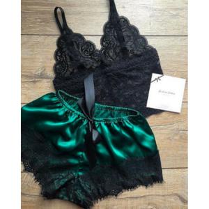 女式睡衣套装 2 件套休闲夏季无袖背心和短裤睡衣舒适时尚性感蕾丝睡衣 - Product Image 4