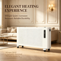 Chauffage électrique sans fil en acier inoxydable 1500W avec télécommande, signal longue portée, conception anti-interférence puissante, usage hospitalier