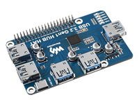 Waveshare USB 3.2 Gen1 HUB HAT para Raspberry Pi, 4 puertos USB 3.2 Gen1, sin necesidad de controladores