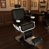 Fauteuil de Barbier Professionnel Hydraulique Marron Inclinable pour Salon de Coiffure et Spa – Équipement de Beauté – Vente Flash