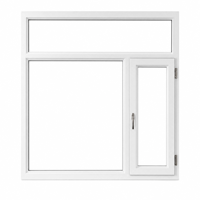 Fenêtre à battant en PVC de conception française moderne avec cadre étroit et système anti-vent pour loft urbain, bureau, salle de bain et chambre à coucher
