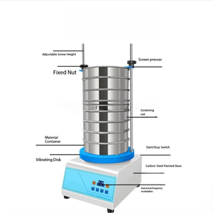 Setaccio Rotante Igienico da Laboratorio di Piccole Dimensioni, Setaccio Vibrante per Separazione di Polveri di Grado Alimentare - Product Image 1