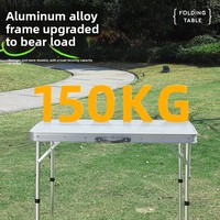 Ensemble table et chaises pliantes en alliage d'aluminium pour extérieur - Portable pour pique-nique, camping, marché - Fabrication chinoise en gros