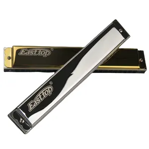 T2403 easttop 24 buracos harmonica profissional, tremolo harmonica para alunos serviço oem