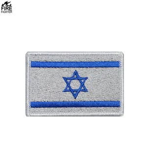 Colorful Choices Embroidery Square Israel Flag Fabric Patches For Tactical Bag Hat Sticker Clothing Applique