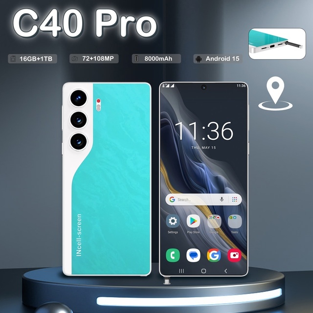 New Unlocked 3g & 4g Smartphone 7.3-inch C40 Pro With 5g Network Deca-core 16gb + 1tb Memory 48mp + 108mp Cameras Factory Direct