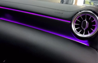 Panneau intérieur style sport W177 pour copilote, éclairage ambiant, Mercedes Benz Classe A 2019-2022, décoration de la console centrale