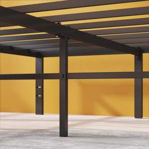 Minimalista al por mayor de almacenamiento de metal doble plataforma flotante tamaño King Queen marco de cama moderno, marco de cama doble con almacenamiento - Product Image 3