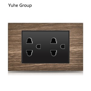 Prise décorative au design moderne avec panneau tactile 10A, norme thaïlandaise et sud-américaine, 2 prises - Product Image 1