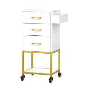 Carrello da Lavoro Moderno di Design in Legno per Salone da Parrucchiere e Barbiere - Product Image 2