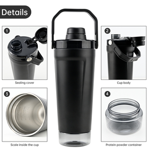 Botella de Agua Deportiva de Acero Inoxidable de Doble Pared de 20 oz con Logotipo Personalizado al por Mayor, Botella Mezcladora para Gimnasio y Ejercicio - Product Image 2