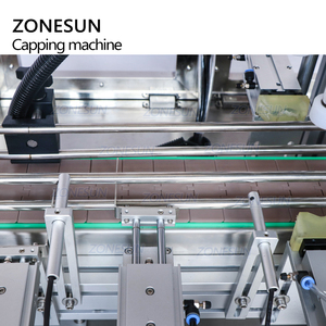 ZONESUN ZS-440DC entièrement automatique en plastique verre boisson jus shampooing cosmétique vaporisateur pompe bouchon de bouteille vissage capsulage Machine - Product Image 3