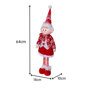 Decoración Navideña Tradicional para el Hogar, Adorno Interior con Diseño de Santa Claus, Muñeco de Nieve y Oso de Peluche Rojo y Verde - Product Image 4
