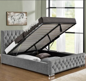 Willsoon furniture Double size crystal diamond velvet lift up storage bed 1151G Upholstered furniture bed