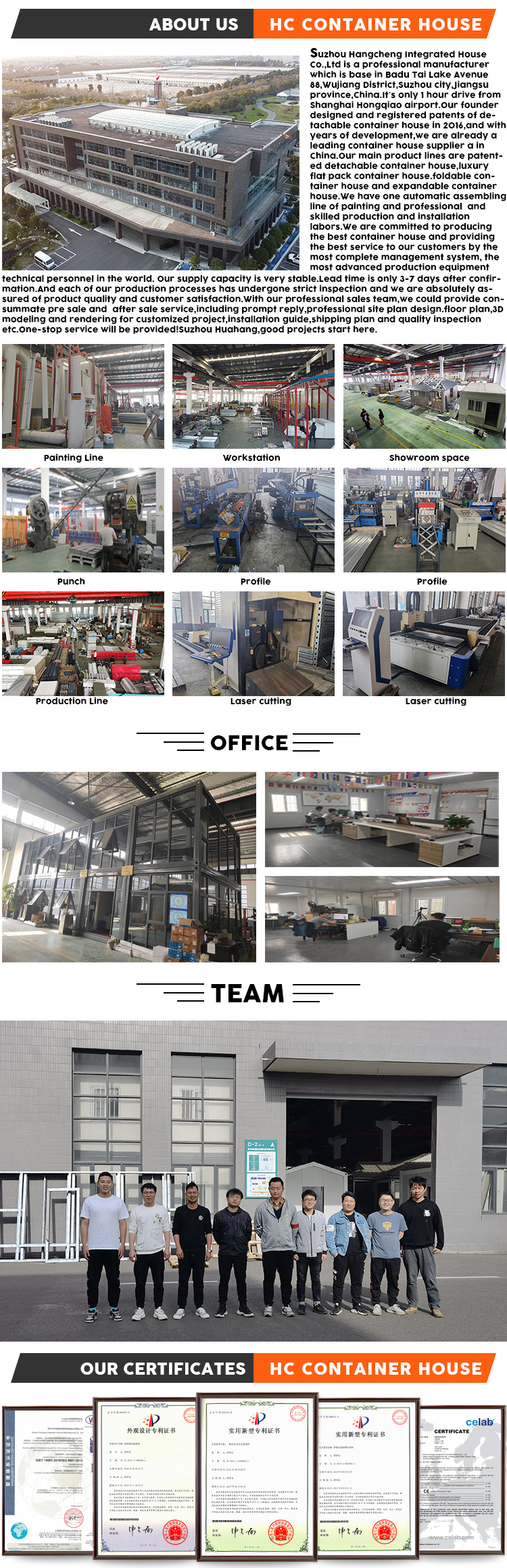 New design 40ft detachable flat pack prefab container house for sale