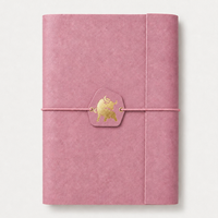Carnet de voyage en cuir PU avec logo personnalisé, fermeture élastique de luxe, ornement métallique, cadeau d'affaires personnalisé