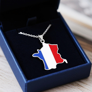 Giá rẻ bán buôn bản đồ thế giới quốc gia phác thảo Dây chuyền toàn cầu bản sắc Địa Lý men Mặt dây chuyền quyến rũ niềm tự hào quốc gia Quà Tặng tùy chỉnh - Product Image 6