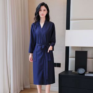 Pigiama in Flanella di Lusso per <span class=keywords><strong>Donna</strong></span> con Vestaglia, Chiusura con Coulisse, Taglie Forti, per Hotel e SPA, Autunno Inverno, <span class=keywords><strong>Camicia</strong></span> <span class=keywords><strong>da</strong></span> <span class=keywords><strong>Notte</strong></span> Lunga e Spessa - Product Image 6