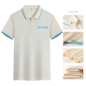 เสื้อโปโลแขนสั้นสำหรับผู้ชายเสื้อโปโลกอล์ฟออกแบบได้ตามต้องการ - Product Image 1
