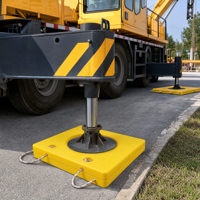 Plaques de stabilisation flottantes en UHMWPE pour grue mobile, légères et haute résistance, pour le soutien des grues.