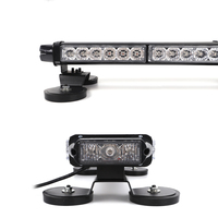 Barre lumineuse stroboscopique ambrée universelle Shinemien 162W 54 LED 5000 Lumens 12V pour camions de remorquage et véhicules de construction