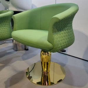 Fauteuil de Barbier Vert Hydraulique, Chaise de Coiffure Pivotante à 360 Degrés et Inclinable pour Salon de Beauté - Product Image 2