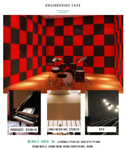 โฟมอะคูสติกความหนาแน่นสูง 3D สมัยใหม่แผงผนังกันเสียงสําหรับห้องและห้องนั่งเล่น Soundproofing - Product Image 4