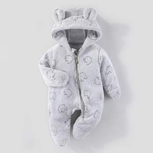 Ropa de Bebé Recién Nacido para Invierno Mamelucos Cálidos para Niños y Niñas Pequeños Monos Gruesos de Terciopelo de Manga Larga Pijamas Suaves para Bebé - Product Image 4