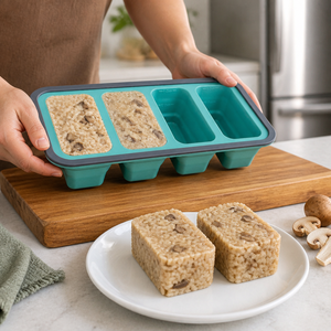 Stackable Leakproof Silicone Bento <b>Box</b> 4 Compartment <b>Lunch</b> <b>Box</b> For Office Daily <b>Lunch</b> Packing Fruit Vegetable Snack Storage - Product Image 1